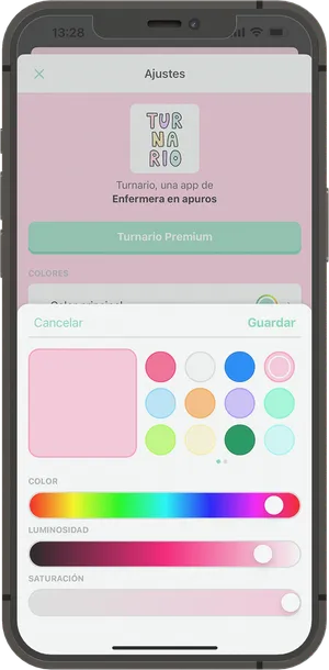 Selector de color para personalizar la app