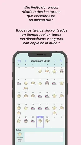 Sin límite de turnos por día y sincronización en la nube