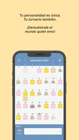 Calendario personalizado con tus propios colores